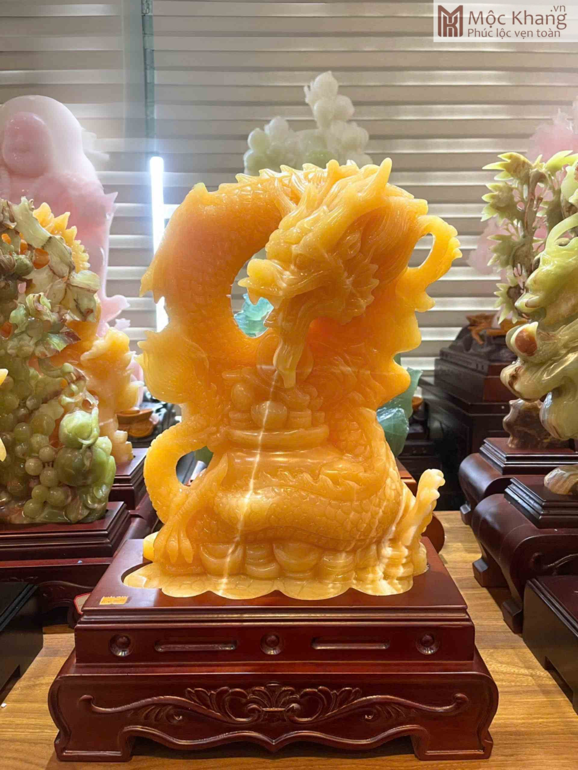 Tượng Kim Long Ngọc Hoàng Long Cao 48 Ngang 28 (cm) (1) Tượng Kim Long Ngọc Hoàng Long