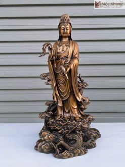 Tượng Mẹ Quan Âm Cưỡi Rồng Đồng