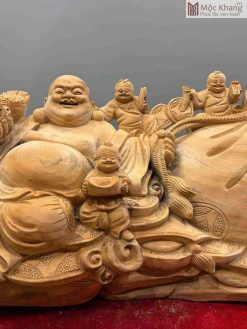 Tượng Phật Di Lặc Tam Phúc Gỗ Ngọc Am
