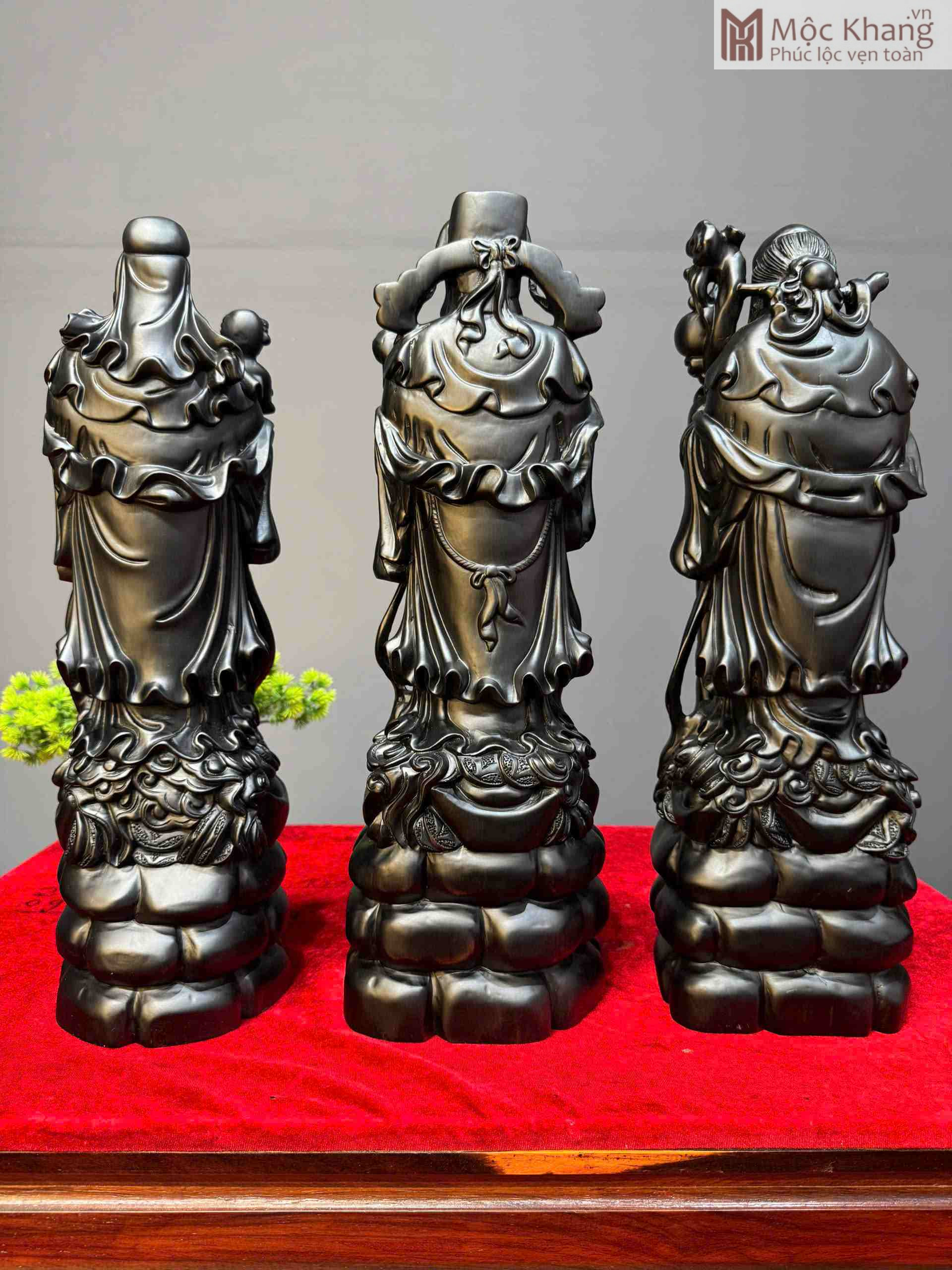 Tượng Phúc Lộc Thọ (Tam Đa) Gỗ Mun Sừng (4)_4 Tượng Phúc Lộc Thọ (Tam Đa) Gỗ Mun Sừng