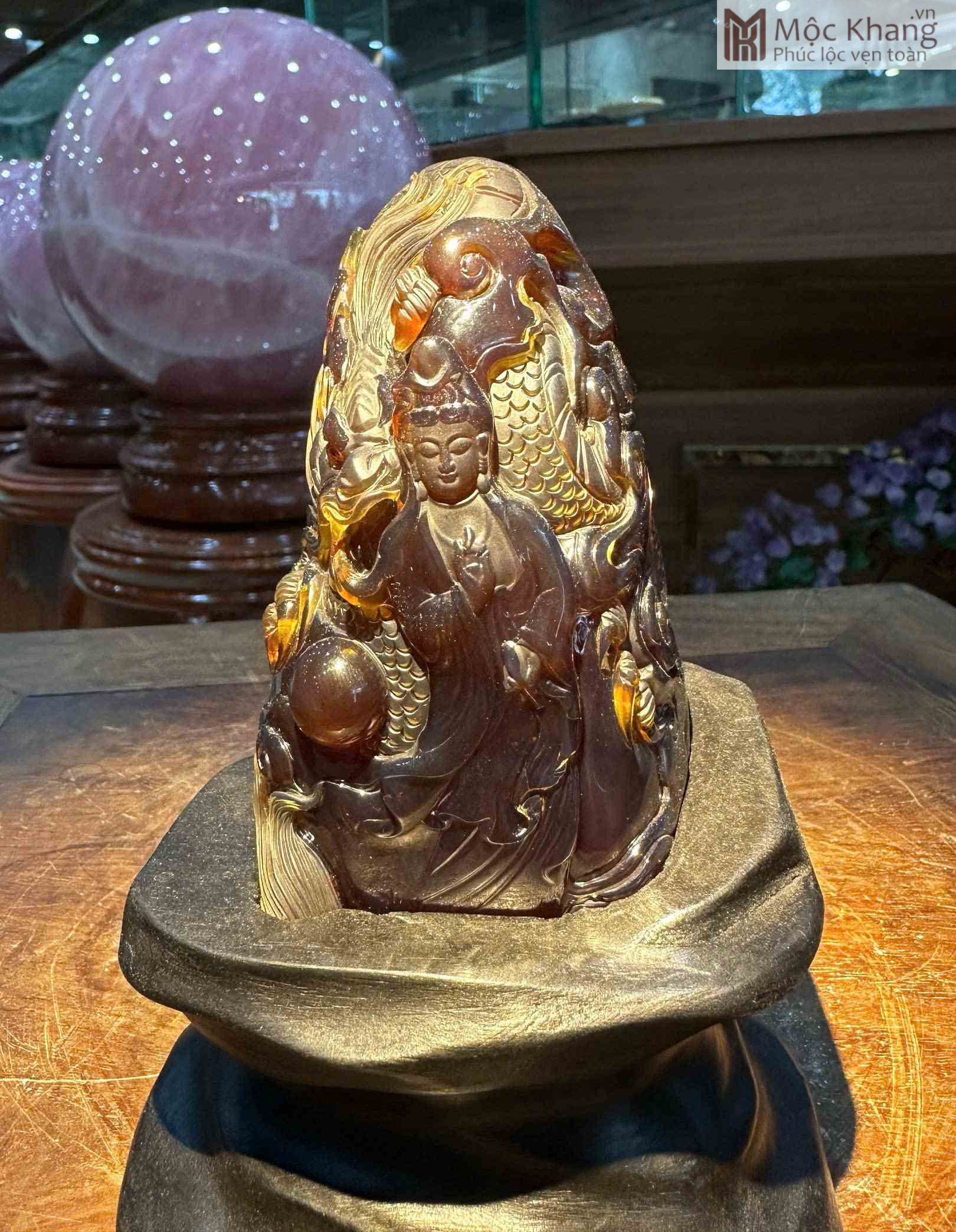 Tượng Quan Âm Hổ Phách (5)_5 Tượng Quan Âm Hổ Phách