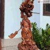 Tượng Quan Công Ngự Song Long Gỗ Sưa