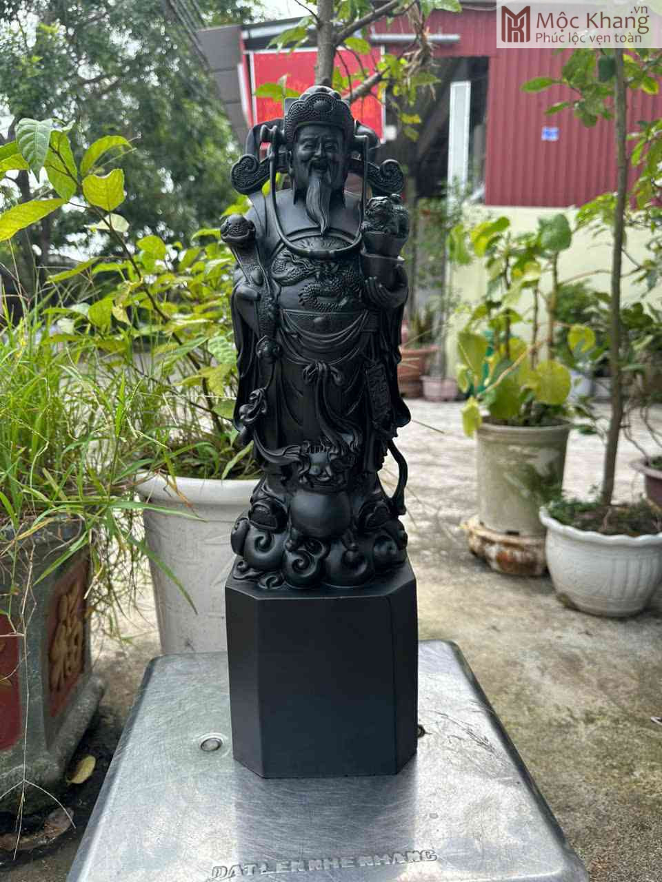 Tượng Thần Tài Gỗ Mun Sừng (1)_1 Tượng Thần Tài Gỗ Mun Sừng