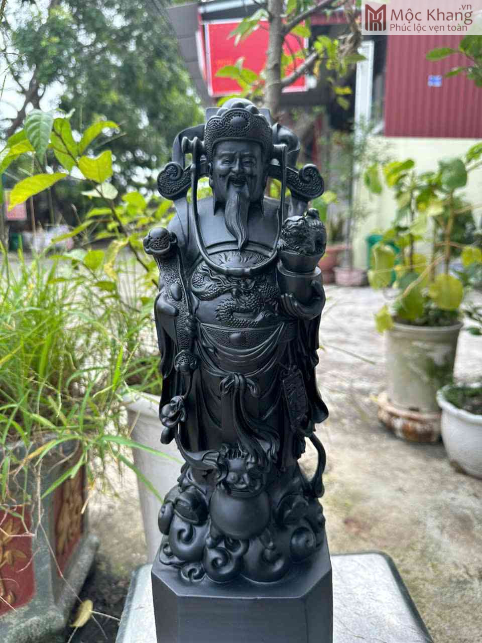 Tượng Thần Tài Gỗ Mun Sừng (2)_2 Tuong Than Tai Go Mun Sung 2 2