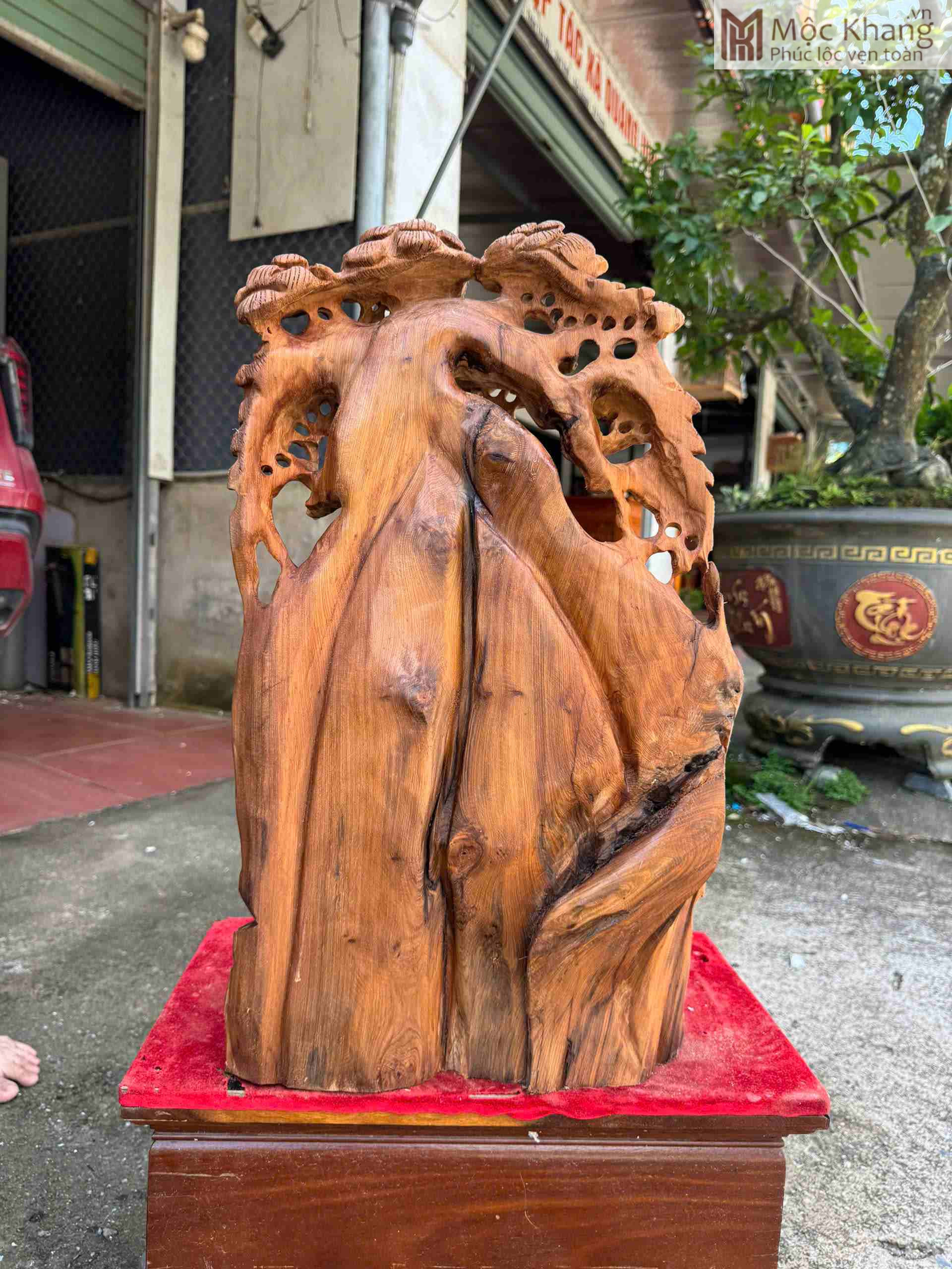 Tượng Thần Tài Gỗ Ngọc Am Đỏ (3)_3 Tượng Thần Tài Gỗ Ngọc Am Đỏ