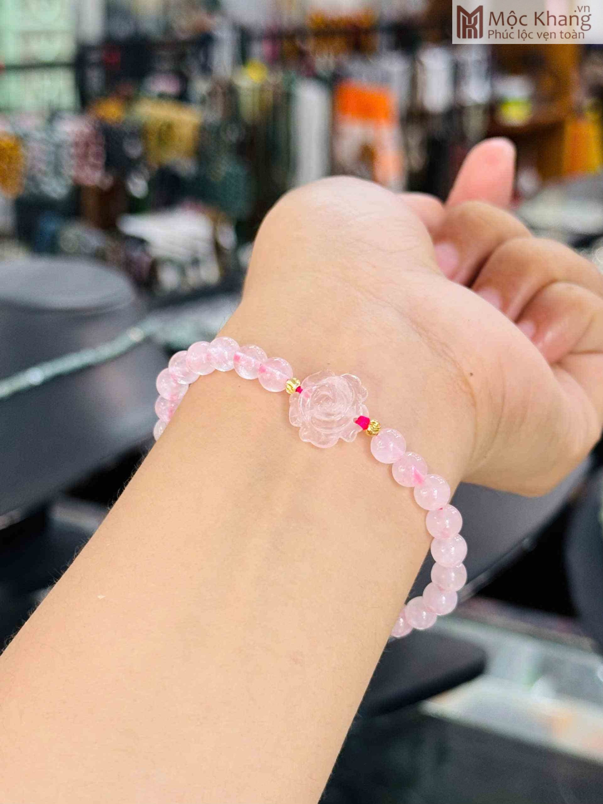 Vòng Tay Mẫu Đơn Đá Thạch Anh Hồng (2)_2 Vòng Tay Mẫu Đơn Đá Thạch Anh Hồng