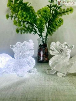 Cặp Tỳ Hưu Thạch Anh Trắng