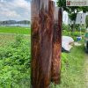 Cặp Trụ Trời Gỗ Mun Hoa