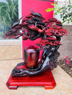 Cây Tùng Hạc Phú Quý Gỗ Trắc
