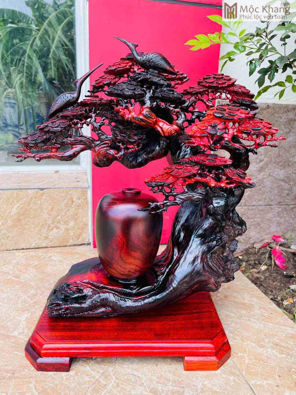Cây Tùng Hạc Phú Quý Gỗ Trắc (4)_4 Cây Tùng Hạc Phú Quý Gỗ Trắc