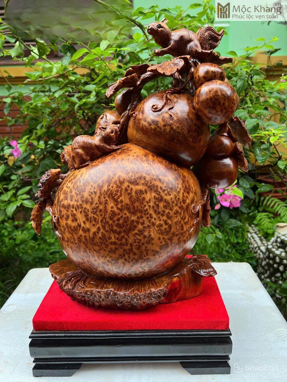 Hồ Lô Nho Sóc Gỗ Nu Ngọc Am Hồ Lô Nho Sóc Gỗ Nu Ngọc Am