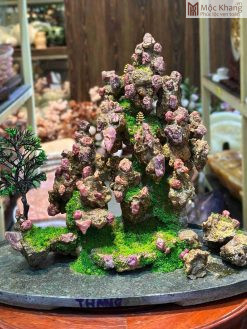 Tiểu Cảnh Đá Ruby Thô