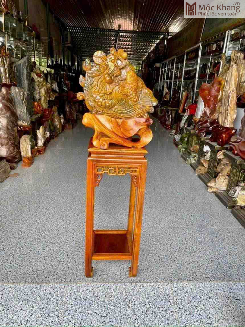 Tượng Cá Chép Hóa Rồng Đá Canxedon (2)_2 Tuong Ca Chep Hoa Rong Da Canxedon 2 2