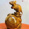 Tượng Chuột Đứng Bao Tiền Gỗ Nu Ngọc Am