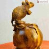 Tượng Chuột Đứng Bao Tiền Gỗ Nu Ngọc Am