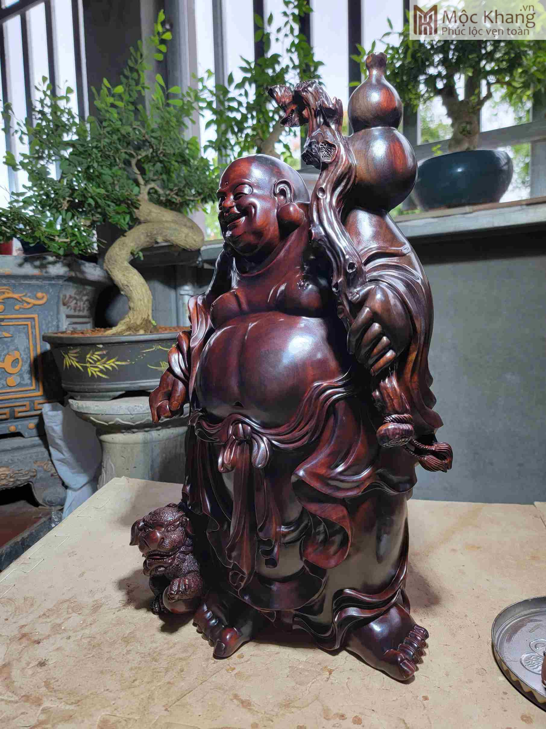 Tượng Phật Di Lặc Thuần Nghê Gỗ Trắc (6)_6 Tuong Phat Di Lac Thuan Nghe Go Trac 6 6
