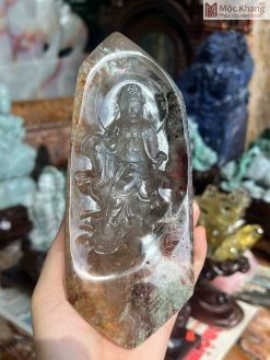 Tượng Quan Âm Đá Thạch Anh Ưu Linh