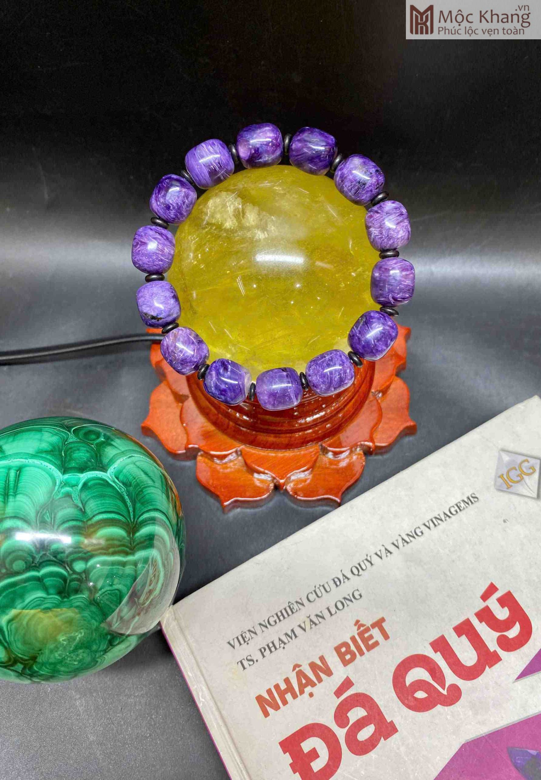 Vòng Tay Đá Mắt Rồng Tím Charoite (1)_1 Vòng Tay Đá Mắt Rồng Tím Charoite
