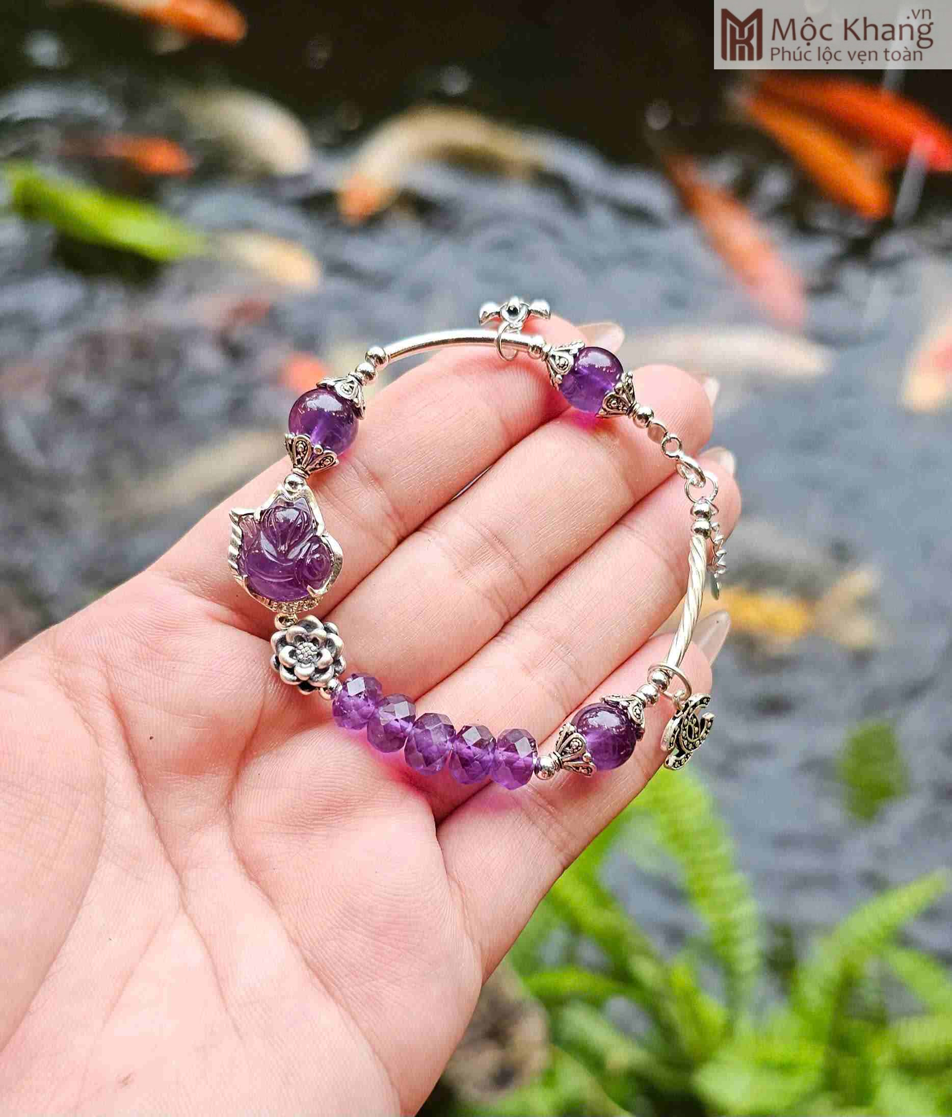 Vòng Tay Hồ Ly Thạch Anh Tím Mix Charm Bạc (1)_1 Vong Tay Ho Ly Thach Anh Tim Mix Charm Bac 1 1