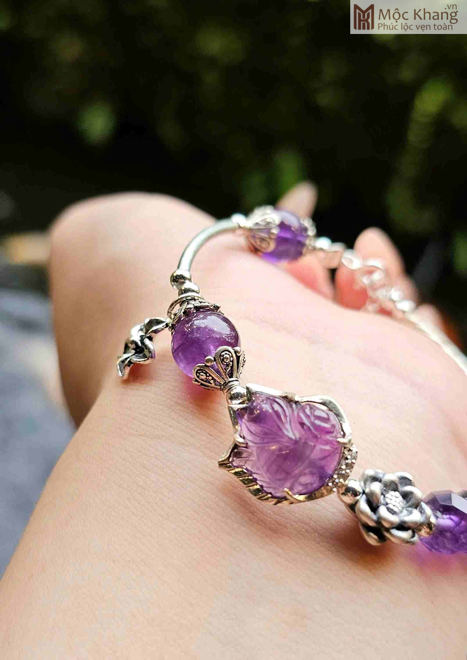 Vòng Tay Hồ Ly Thạch Anh Tím Mix Charm Bạc (4)_4 Vòng Tay Hồ Ly Thạch Anh Tím Mix Charm Bạc