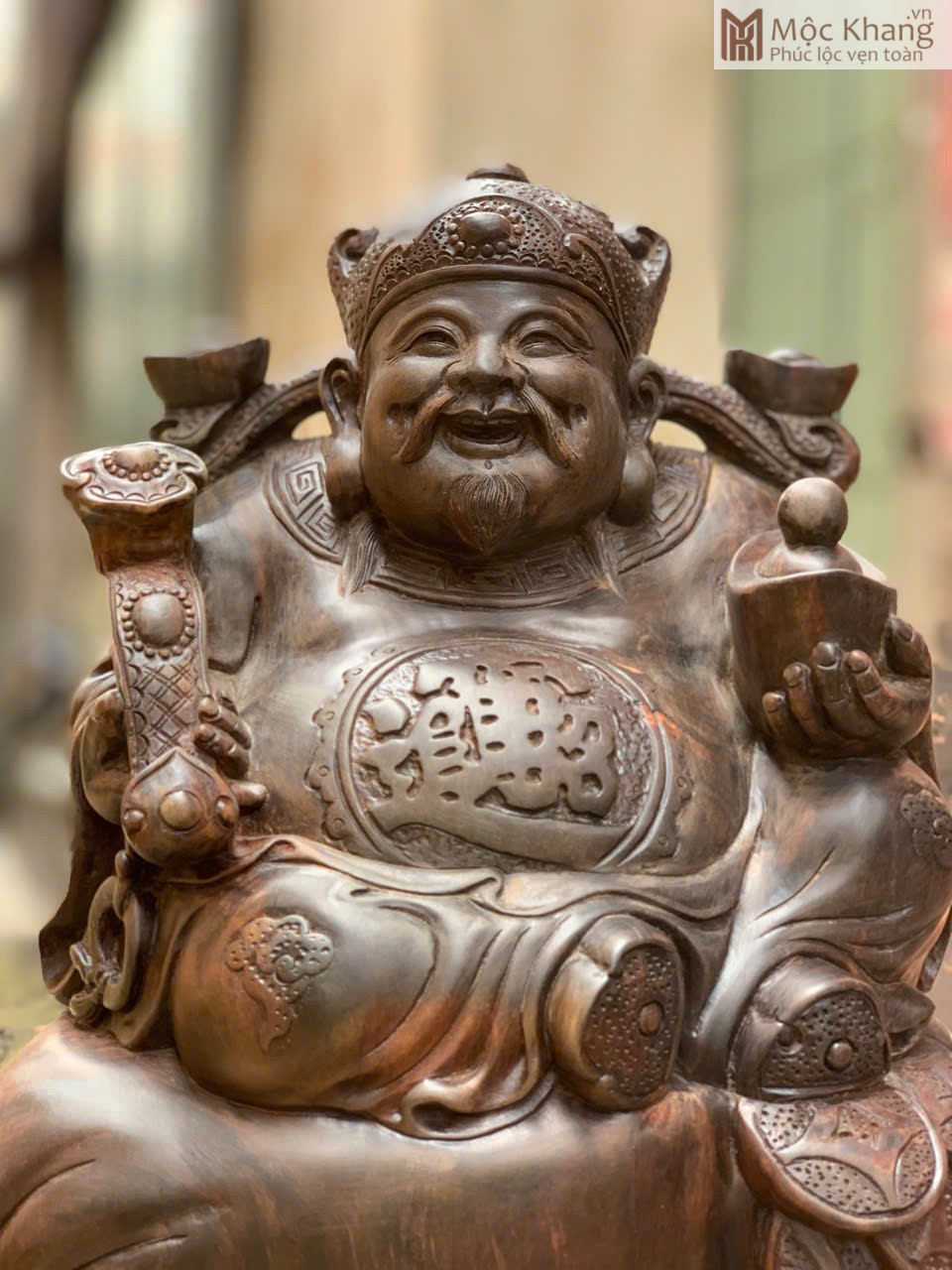 tuong-than-tai-go-trac-den-cao-33-cm (4) Tượng Thần Tài Gỗ Trắc Đen