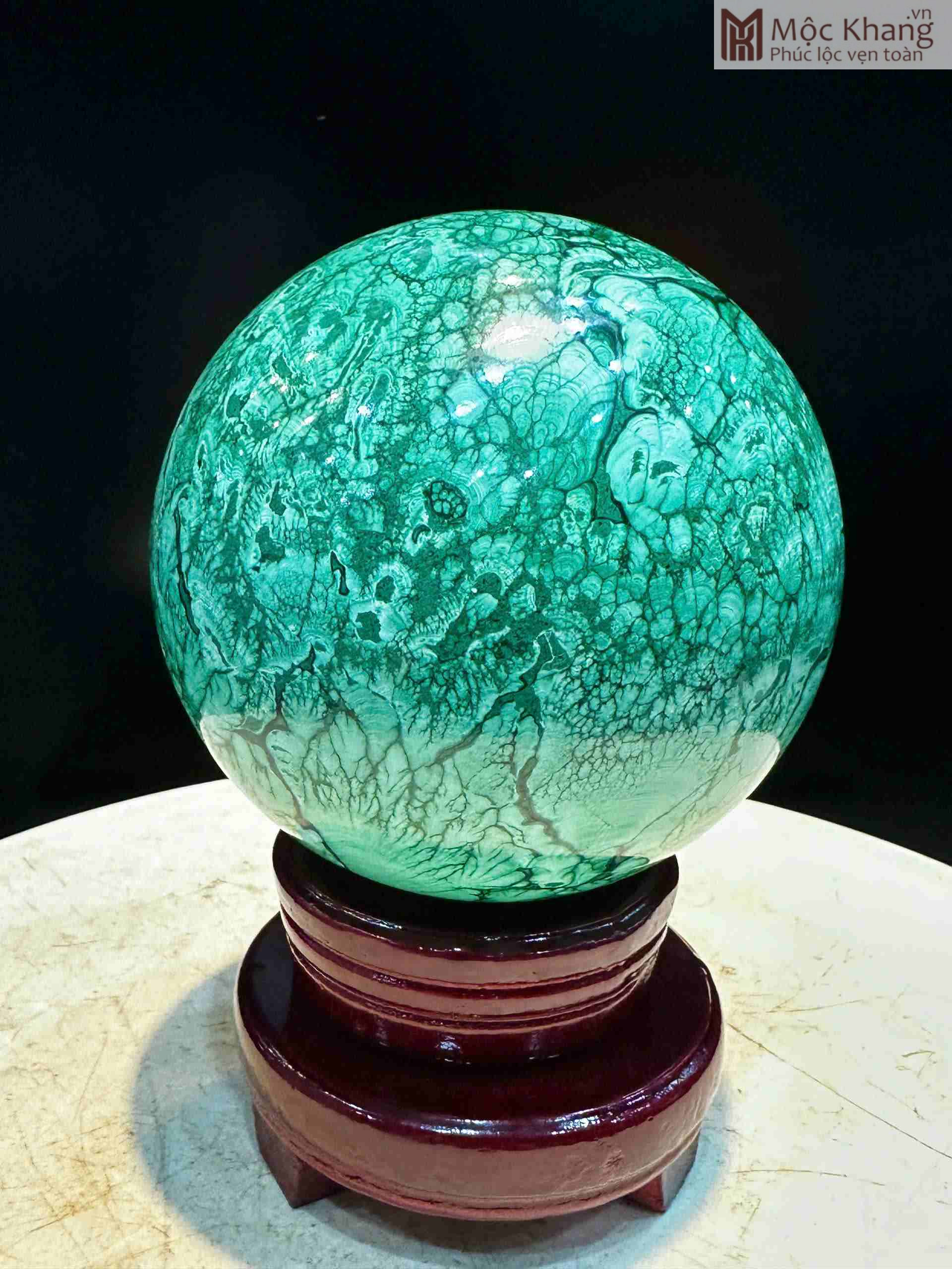Bi Cầu Khổng Tước (Malachite) Đường Kính 11.5 (cm) (4)_4 Bi Cầu Khổng Tước (Malachite) Đường Kính 11.5 (cm)