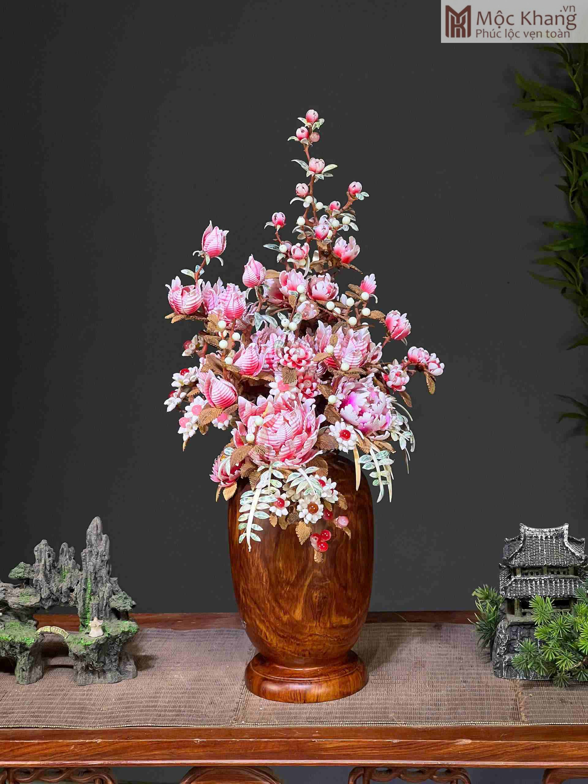 Bình Hoa Hồng Gỗ Sưa Hoa Cao 57 (cm) (3)_3 Binh Hoa Hong Go Sua Hoa Cao 57 cm 3 3