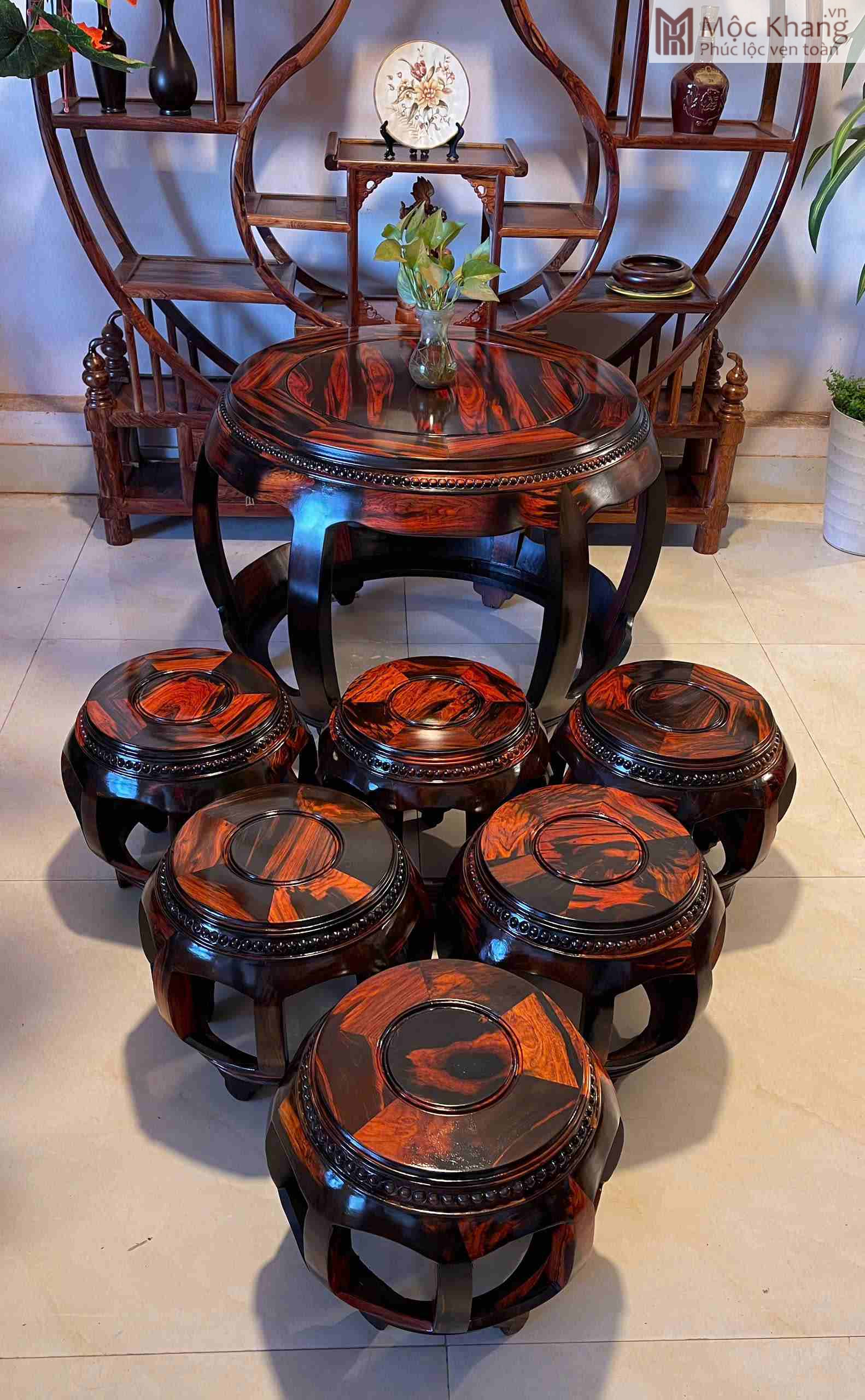 Bộ Đôn Trống Gỗ Trắc (4)_4 Bộ Đôn Trống Gỗ Trắc