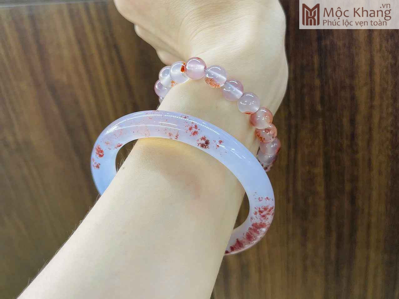 Bộ Trang Sức Ngọc Mã Não Điểm Chu Sa Ni 56.8 (mm) (8)_8 Bộ Trang Sức Ngọc Mã Não Điểm Chu Sa Ni 56.8 (mm)