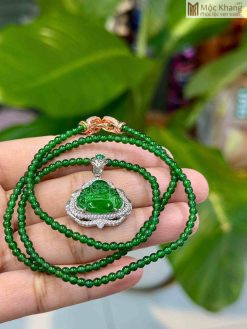 Chuỗi Băng Lục Đế Vương Phối Di Lặc Đường Kính 3 (mm)