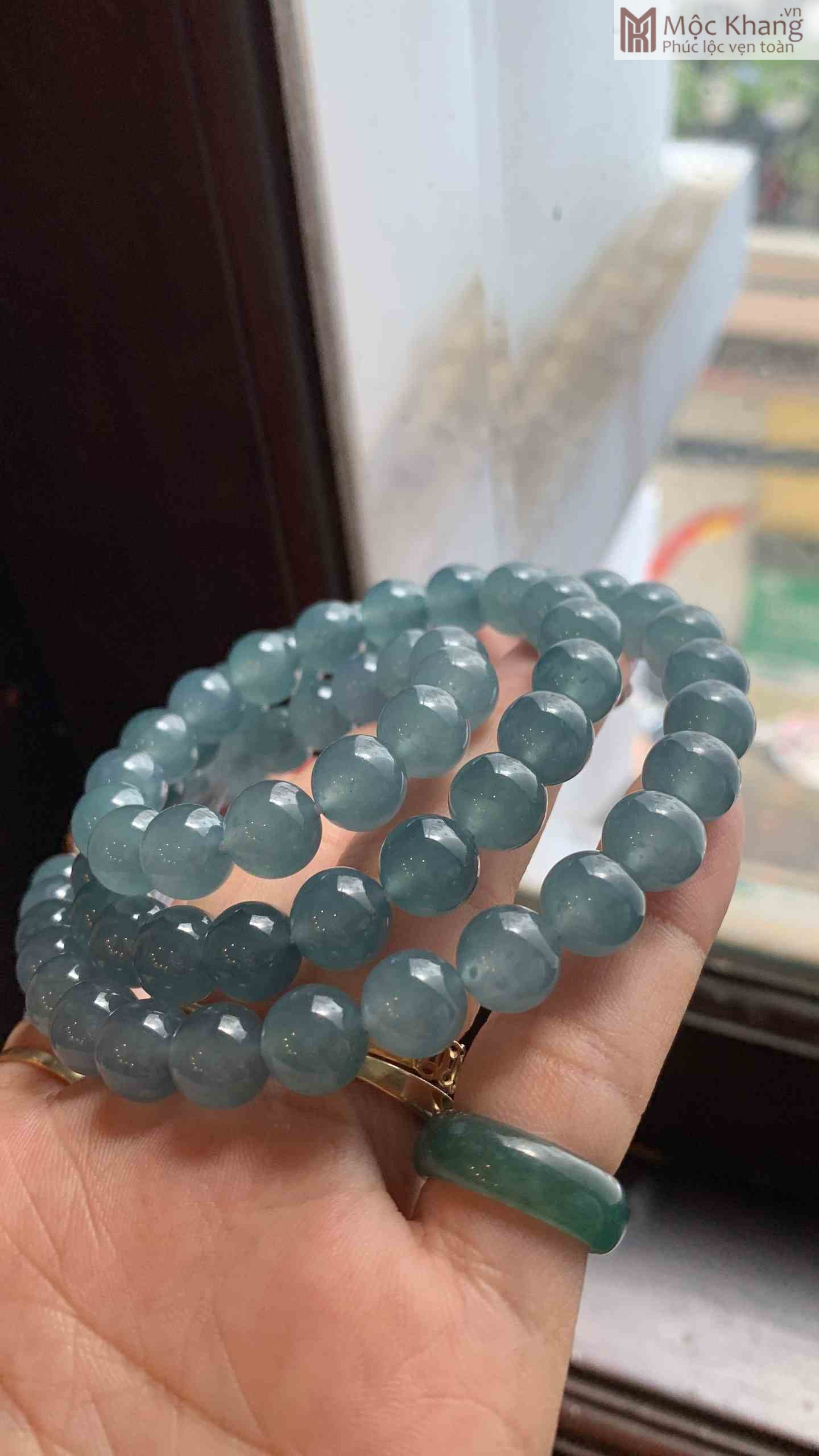 Chuỗi Cẩm Thạch A Myanmar Đường Kính 9.9 (mm) (15)_15 Chuỗi Cẩm Thạch A Myanmar Đường Kính 9.9 (mm)