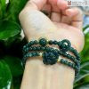 Chuỗi Lam Ngọc 6 mm Phối Charm Hoa Sen