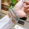 Chuỗi Lam Ngọc Phối Charm Bạc