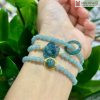 Chuỗi Lam Ngọc Phối Charm Hoa Sen