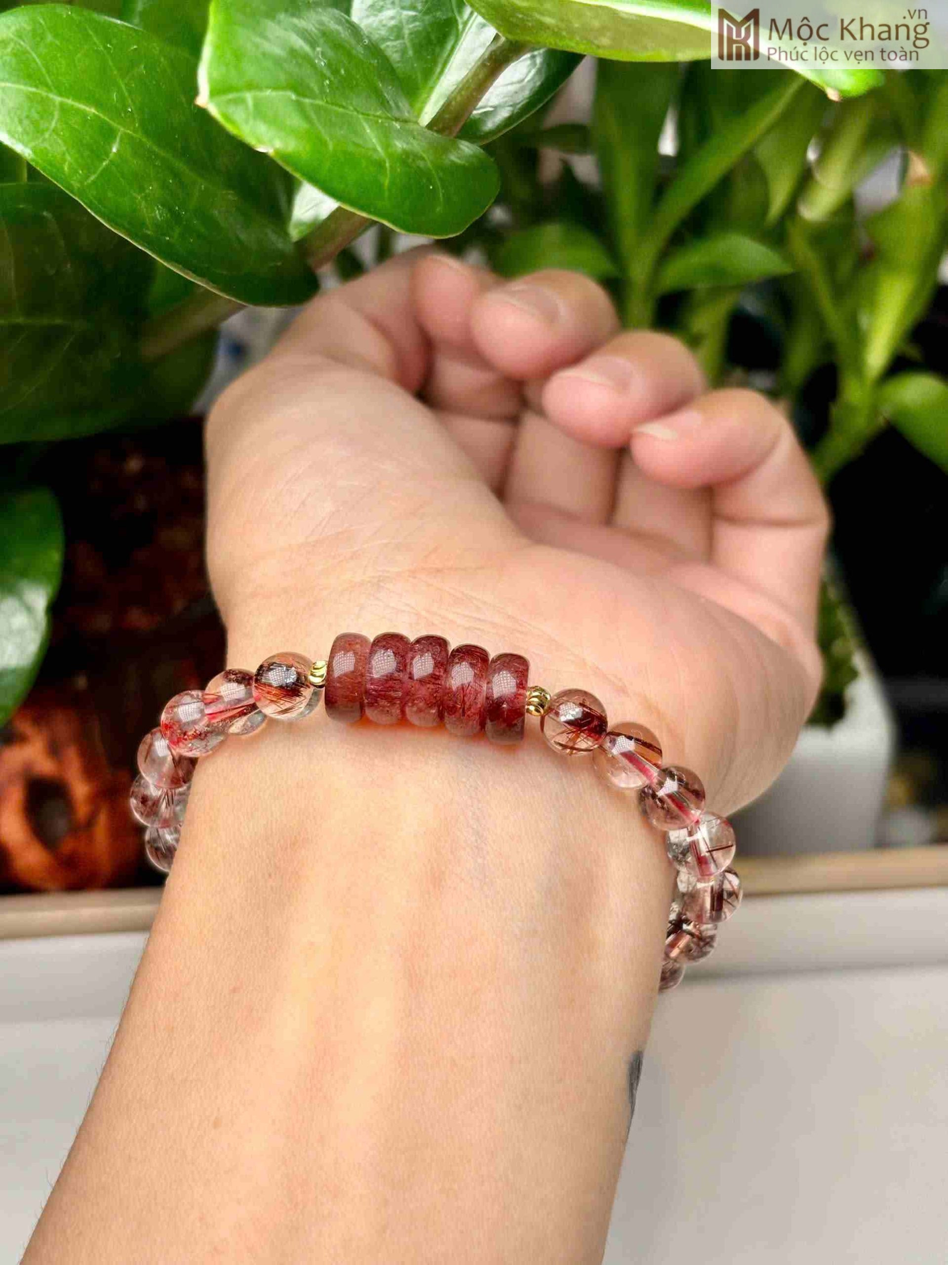Chuỗi Thạch Anh Tóc Đỏ Phối Ngũ Điếu (3)_3 Chuỗi Thạch Anh Tóc Đỏ Phối Ngũ Điếu
