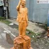 Đèn Mái Chùa Gỗ Hương Cao 48 (cm)