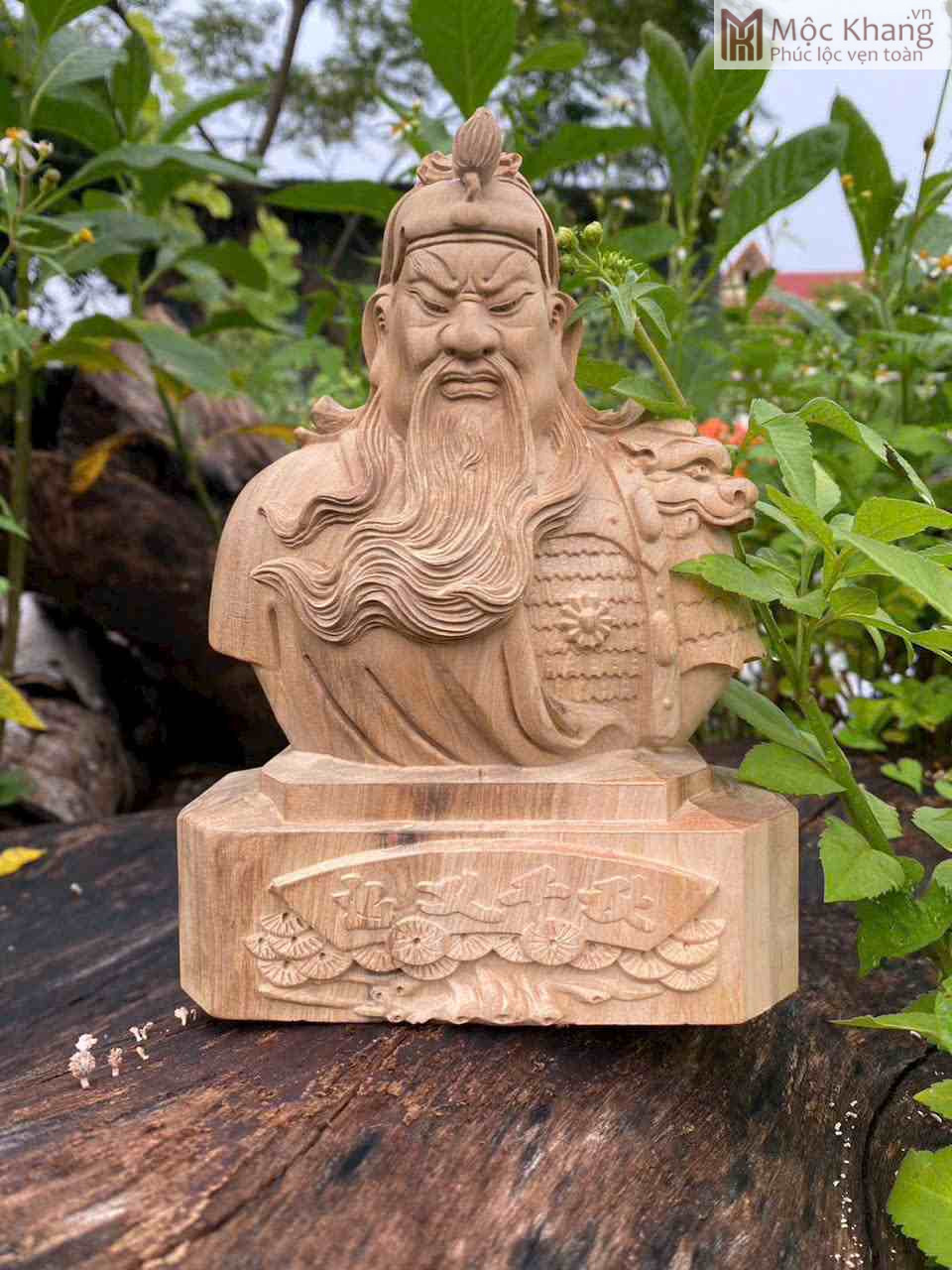 Diện Quan Công Gỗ Bách Xanh Cao 20 (cm) (3)_3 Diện Quan Công Gỗ Bách Xanh Cao 20 (cm)