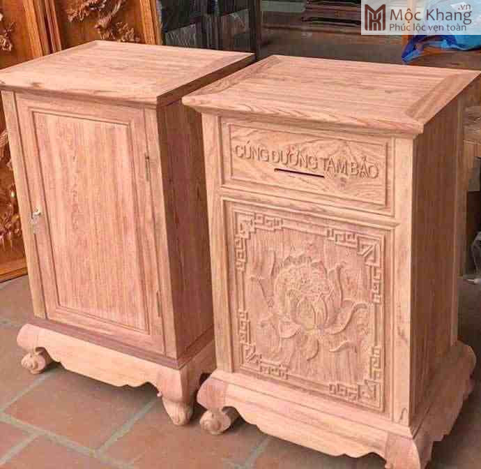 Hòm Công Đức Gỗ Hương Cao 80 (cm) (2)_2