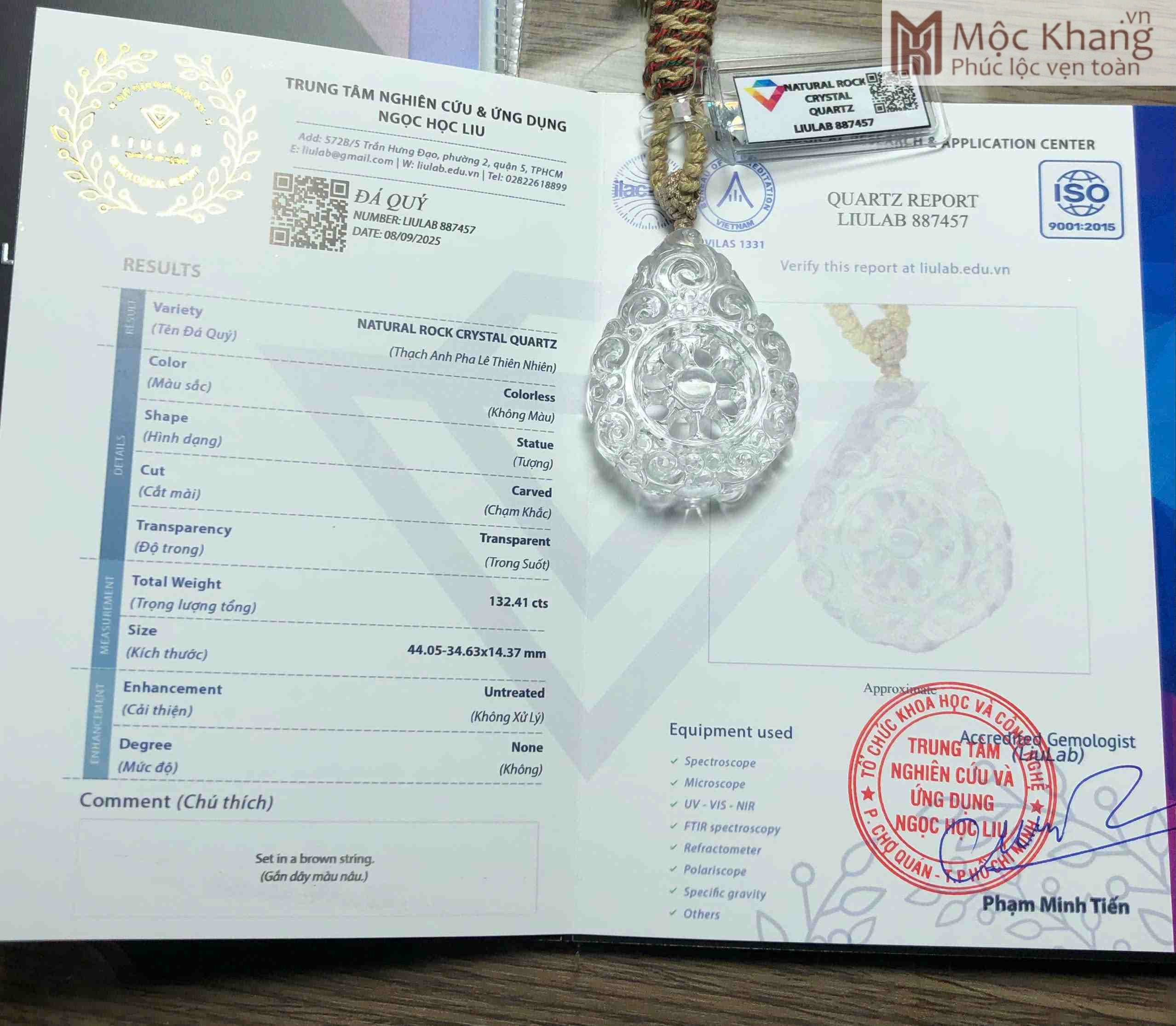 Mặt Dây Bánh Xe Chuyển Vận Thạch Anh Pha Lê Cao 43.6 (mm) (4)_4 Mặt Dây Bánh Xe Chuyển Vận Thạch Anh Pha Lê Cao 43.6 (mm)