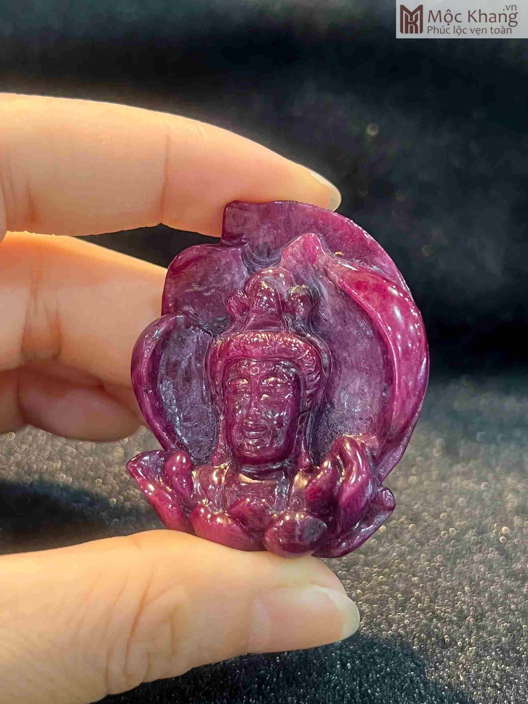 Mặt Dây Quan Âm Ruby Cao 45 (mm) (2)_2 Mặt Dây Quan Âm Ruby Cao 45 (mm)