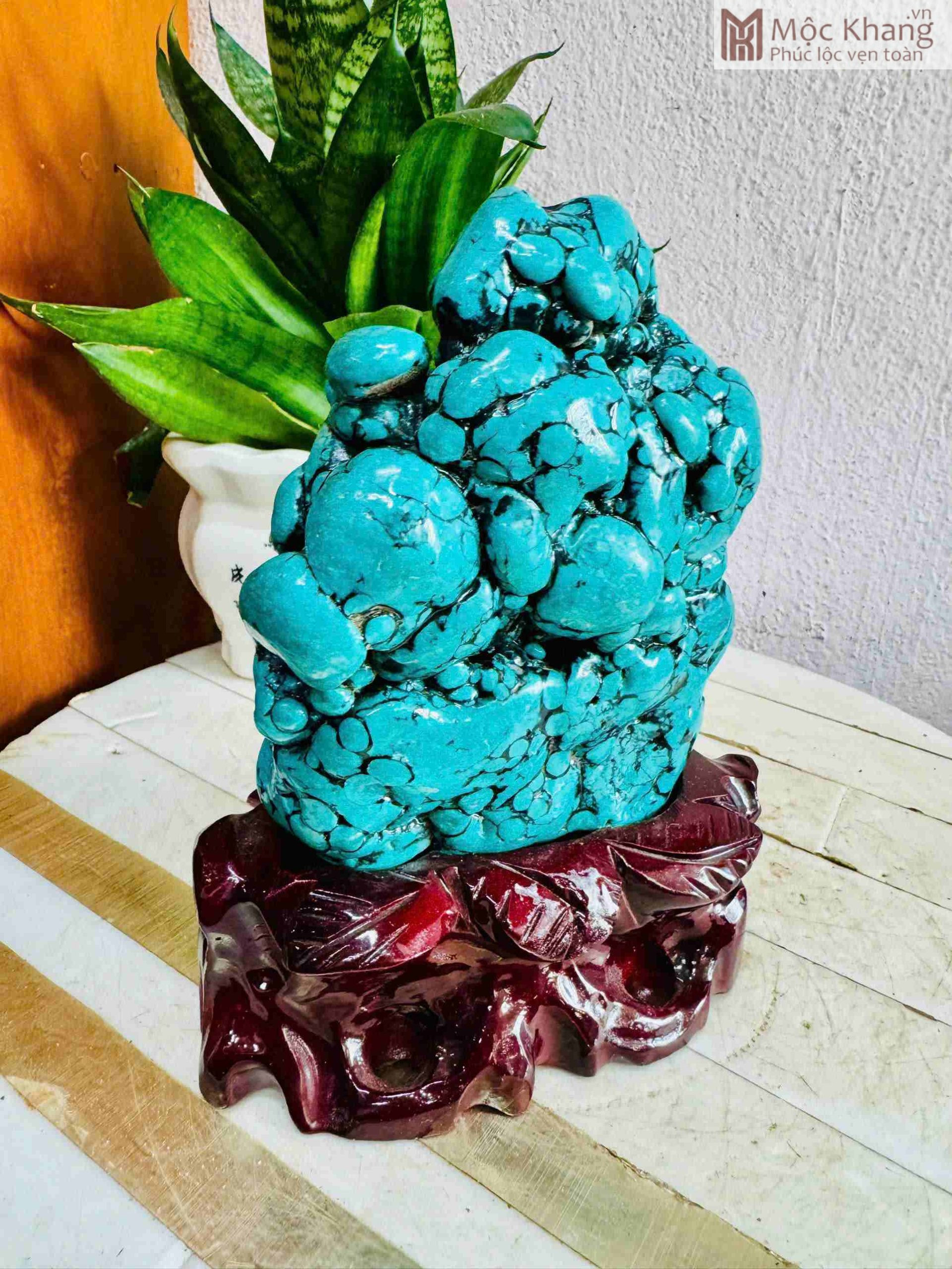 Tác Phẩm Đá Lam Ngọc (Turquoise) Cao 20 (cm) (5)_5 Tác Phẩm Đá Lam Ngọc (Turquoise) Cao 20 (cm)