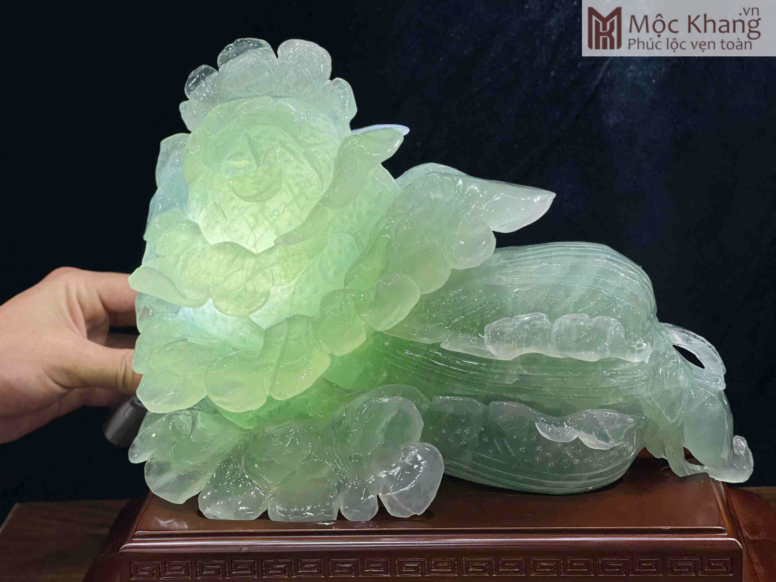 Tác phẩm Bắp Cải Tài Lộc Đá Fluorite Cao 35 (cm) (3)_3 Tác phẩm Bắp Cải Tài Lộc Đá Fluorite Cao 35 (cm)
