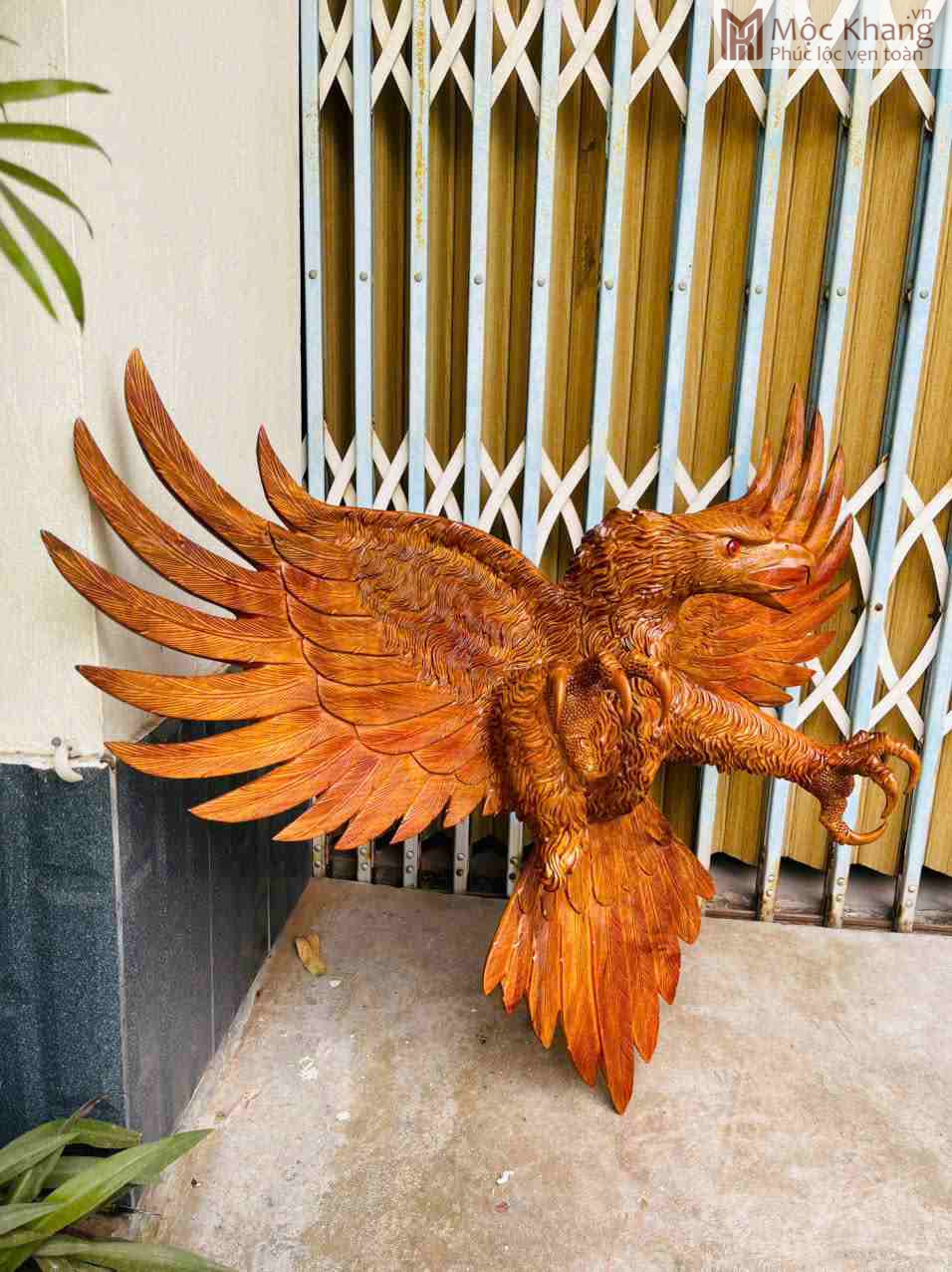 Tượng Đại Bàng Treo Tường Gỗ Hương Cao 80 (cm) (5)_5 Tượng Đại Bàng Treo Tường Gỗ Hương Cao 80 (cm)