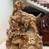 Tượng Dê Tài Lộc Gỗ Ngọc Am Cao 71 (cm)