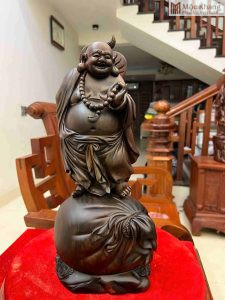 Tượng Phật Di Lặc Gỗ Trắc