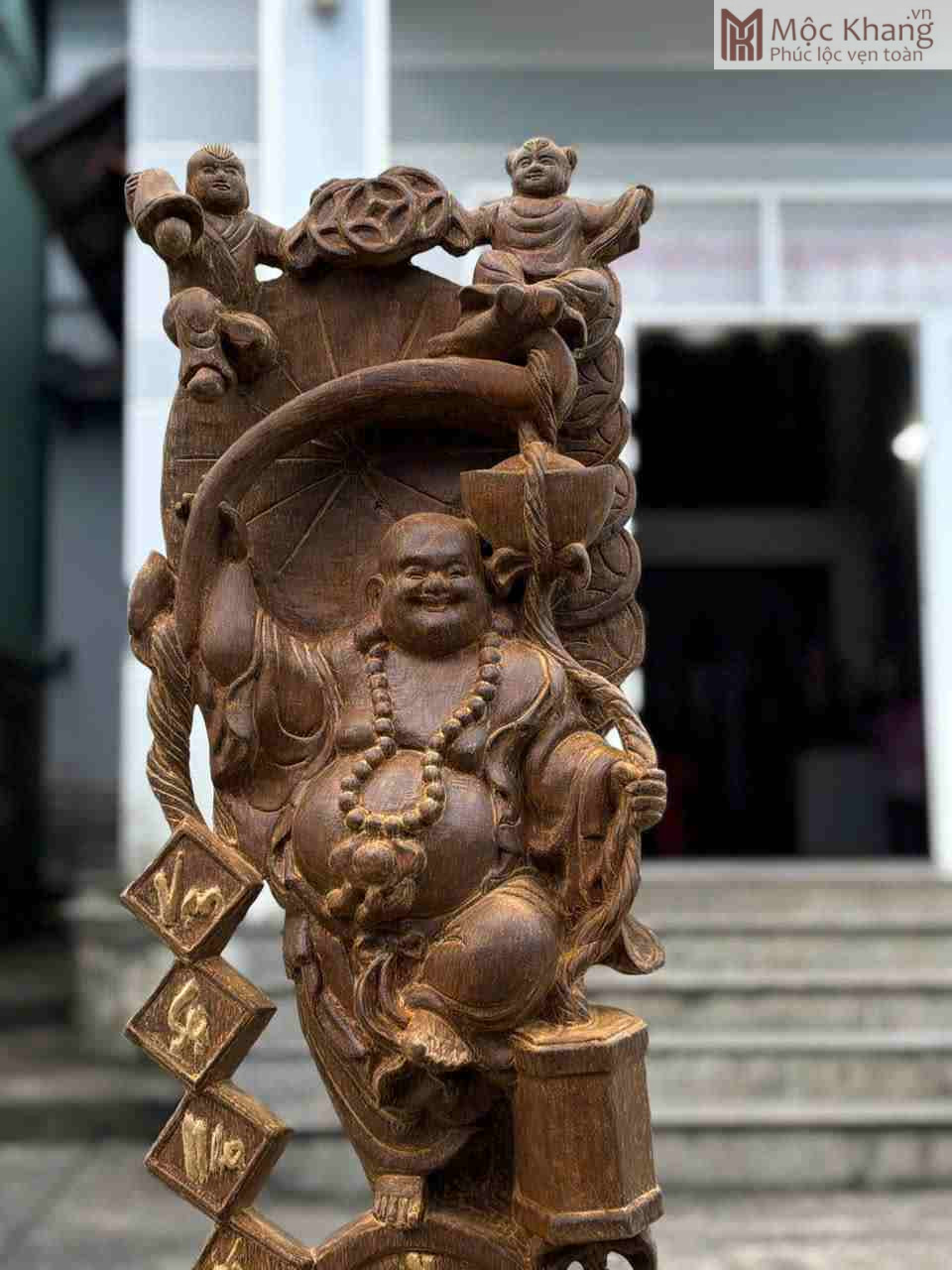 Tượng Di Lặc Vạn Sự Như Ý Trầm Hương Cao 118 (cm) (5)_5 Tượng Di Lặc Vạn Sự Như Ý Trầm Hương Cao 118 (cm)