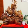 Tượng Gia Đình Gà Gỗ Cẩm Cao 62 (cm)