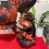 Tượng Gia Đình Gà Gỗ Trắc Cao 57 (cm)
