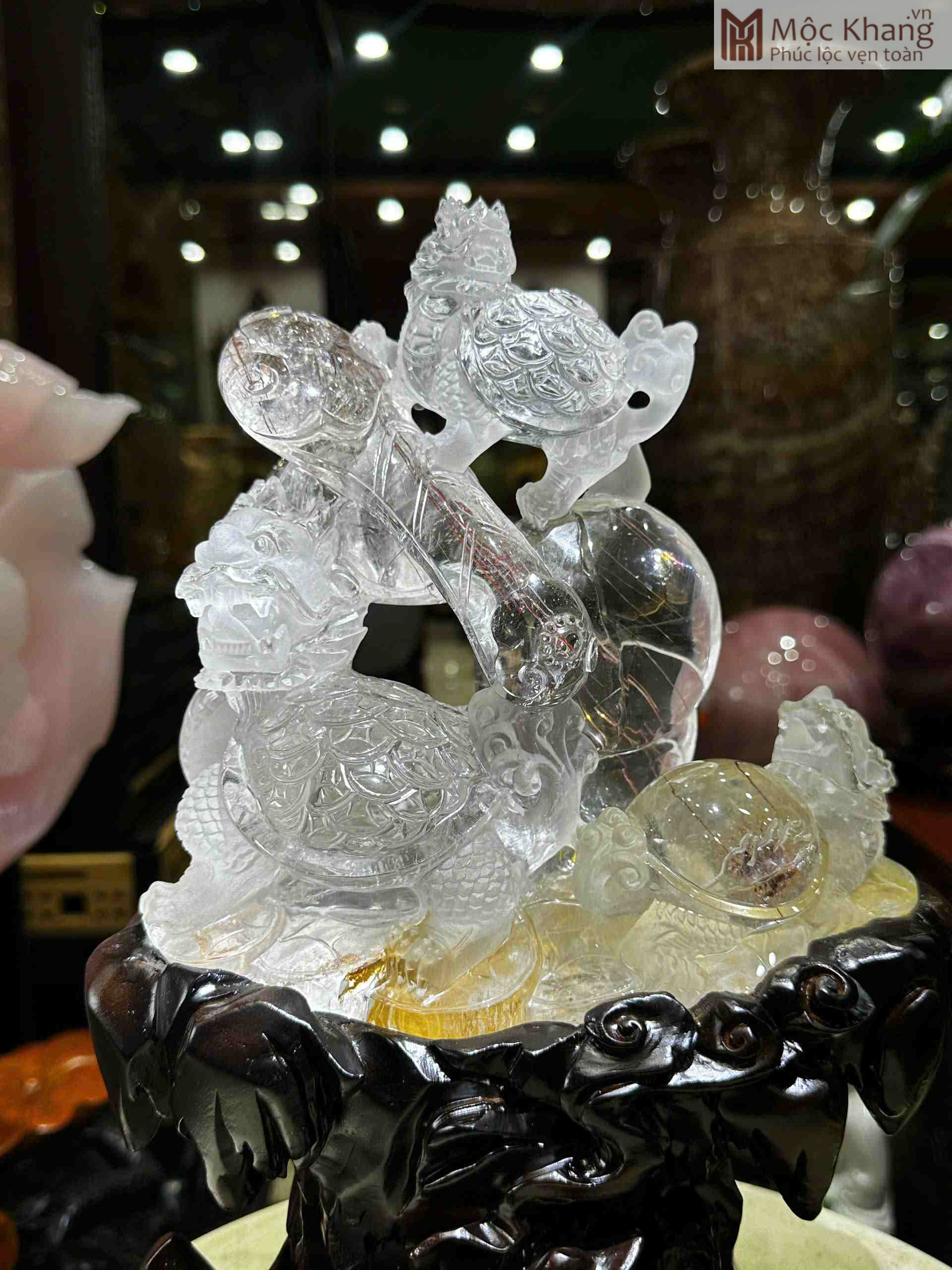 Tượng Gia Đình Long Quy Thạch Anh Tóc Cao 34 (cm) (2)_2 Tượng Gia Đình Long Quy Thạch Anh Tóc Cao 34 (cm)