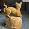 Tượng Mèo Gỗ Ngọc Am
